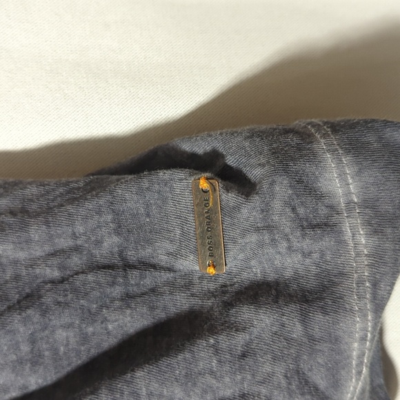 Hugo Boss Orange Label Mens Size Large Grey Distressed Long Sleeve Shirt - Picture 2 of 7